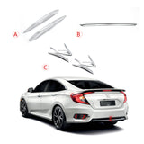 Chrome Rear Bumper Lip Tail Light Frame Molding Cover Trim For Honda Civic 16-18