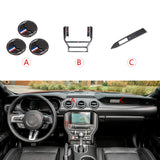Carbon Fiber w/Tri Color Air Vent Screen Passenger Trim for Ford Mustang 15-2022