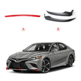 Red + Black Carbon Fiber Front Bumper Corner Center Piece Cover For Camry SE XSE