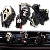 Skull Car Air Fresheners Vent Clips for Halloween Car Interior Decorations