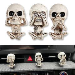 Skull Car Air Fresheners Vent Clips for Halloween Car Interior Decorations