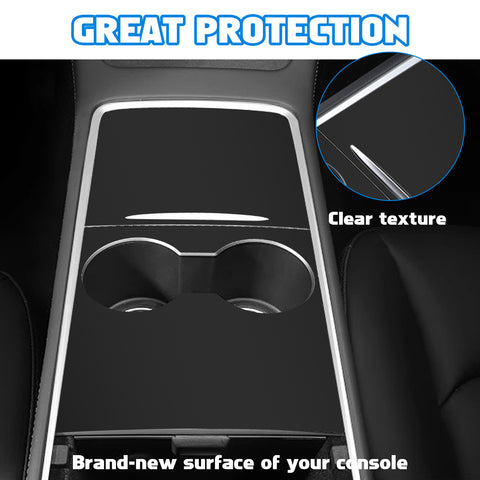 x xotic tech Center Console Wrap Kit, Transparent Console Protector Cover Interior Decoration Wrap Compatible with Tesla Model 3 2021-2023 & Model Y 2021-up Accessories