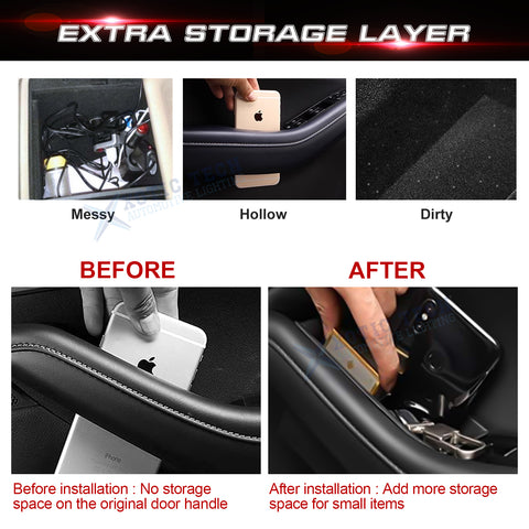 Xotic Tech Car Door Handle Organizer Tray Insert Door Side Storage Box Phone Container Key Holder Glove Pallet, Compatible with Mazda3 2019-2023 Mazda CX-30 CX30 2020-2024