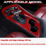 Car ABS Gear Shift Box Cover Frame Decor Overlay For Dodge Challenger 2015-up