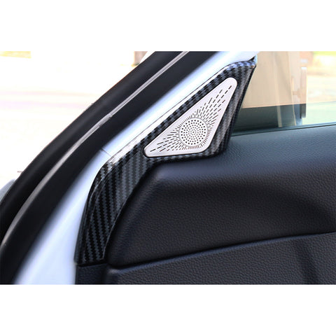 Carbon Fiber Look AC Vent Outlet Window Switch Frame Cover For Honda Civic 22-up