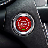 x xotic tech Real Carbon Fiber Push Start Button Trim, Engine Start Stop Button Ignition Button Cover Compatible with Cadillac XT4 2019+ XT6 CT5 2020+ or Corvette C8 2020 2021 2022 2023 2024 2025