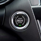 x xotic tech Real Carbon Fiber Push Start Button Trim, Engine Start Stop Button Ignition Button Cover Compatible with Cadillac XT4 2019+ XT6 CT5 2020+ or Corvette C8 2020 2021 2022 2023 2024 2025