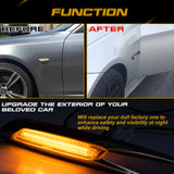 2x LED Sequential Side Marker Lights For BMW E46 E60 E61 E81 E82 E88 E90 E91 E92