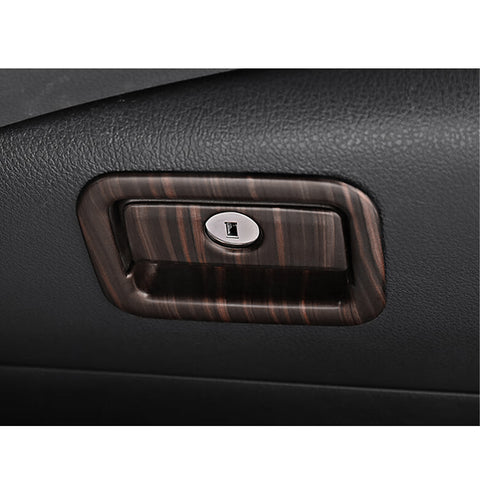 Wood Grain ABS Copilot Storage Box Handle Cover For Toyota Camry 2018-2024