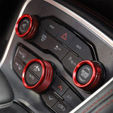 Engine Push Button Air Conditioner Switch Cover CD Knob Ring For Dodge Charger