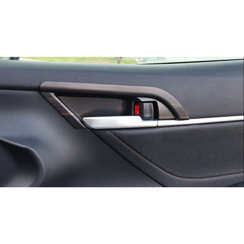 Interior Car Door Handle Bowl Cover Trim, Wood Grain, Compatible with Camry 2018-2024