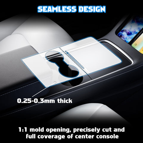 x xotic tech Center Console Wrap Kit, ABS Console Protector Cover Interior Decoration Wrap Compatible with Tesla Model 3 2021-2023 & Model Y 2021-up Accessories