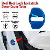 Stainless Steel Car Door Lock Buckle Decoration Trim For Tesla Model 3 2017-2024