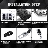 x xotic tech Mech Style Heavy Duty Metal Key Fob Cover Compatible with Mazda CX-5 CX-30 CX-50 CX-70 CX-90 3 6 CX-9 WAZSKE11D01 662F-SKE11D01, Zinc Alloy Key Case Protector Shell Keychain