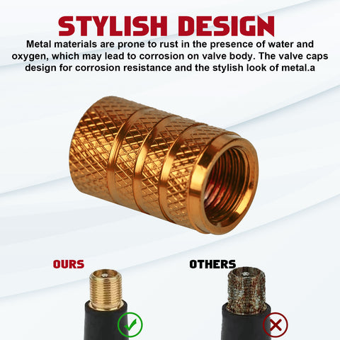 4pcs American Flag Tire Valve Stem Cover Caps Anodized Aluminum Alloy, Corrosion Resistant Leak-Proof Wheel Valve Cap Set, Universal for Cars Trucks Motorcycles SUVs