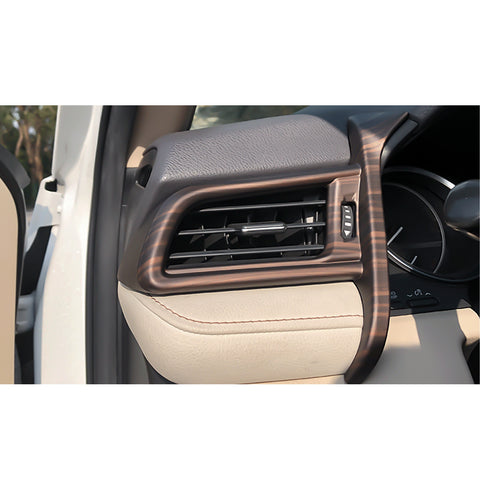 Wood Texture Left Dashboard Air Vent Outlet Trim For Toyota Camry 2018-2024