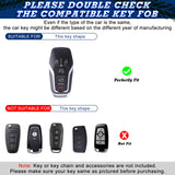 2X White TPU Full Protect Smart Key Fob Cover For Ford Fusion F-150 Raptor Edge
