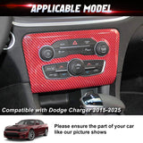 Carbon Look Air Conditioner Switch Panel Cover Trim for Dodge Charger 2015-25