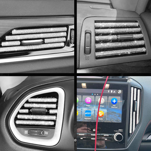 Car Interior Air Conditioner Outlet Decoration Stripes Cover Accessories 10 PCS