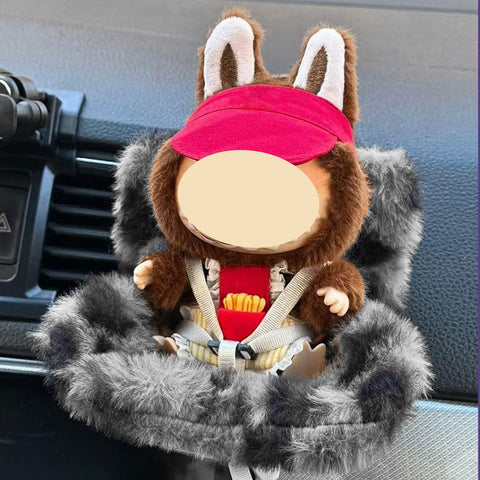 Cute Doll Mini Safety Seat Air Vent Clip Car Interior Decoration Accessories