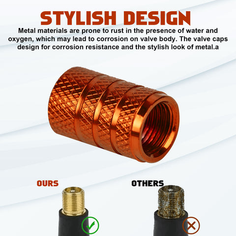 4pcs American Flag Tire Valve Stem Cover Caps Anodized Aluminum Alloy, Corrosion Resistant Leak-Proof Wheel Valve Cap Set, Universal for Cars Trucks Motorcycles SUVs