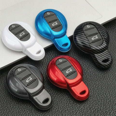 x xotic tech ABS Key Fob Cover Case Shell Holder Protector Compatible with MINI Cooper 3rd Gen F55 F56 F57 F54 Clubman, Gen2 F60 Countryman Smart Key