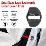 Stainless Steel Car Door Lock Buckle Decoration Trim For Tesla Model 3 2017-2024