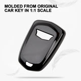 Black Soft TPU Remote Control Smart Key Fob Cover Compatible with Cadillac ATS 2013-2019, CT6 2016-2020, XT5 2017-2021, XT4 2018-2021, Escalade 2019-2021,CTS 2014-2021, SRX XTS 2015-2021