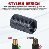 4pcs American Flag Tire Valve Stem Cover Caps Anodized Aluminum Alloy, Corrosion Resistant Leak-Proof Wheel Valve Cap Set, Universal for Cars Trucks Motorcycles SUVs