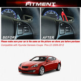 Red Aluminum Paddle Shifter Extension For Hyundai Genesis Coupe Pre-LCI 09-2012