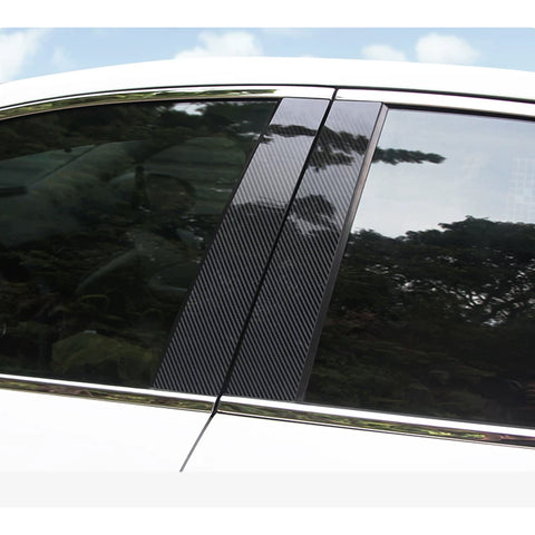 For Honda Civic 2012-15 Carbon Fiber Look Pillar Posts Door Trim Piano Cover Kit