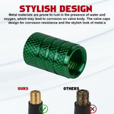 4pcs American Flag Tire Valve Stem Cover Caps Anodized Aluminum Alloy, Corrosion Resistant Leak-Proof Wheel Valve Cap Set, Universal for Cars Trucks Motorcycles SUVs