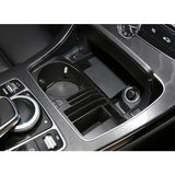 Center Console Water Cup Holder w/Organizer Slot For Mercedes Benz C E Class