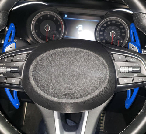 2x Aluminum Red Steering Wheel Paddle Shifter Extensions For Hyundai Genesis G70