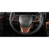 Set Peach Wood Grain Steering Wheel Molding Cover Decor For Honda CR-V 17-2022