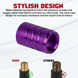 4pcs American Flag Tire Valve Stem Cover Caps Anodized Aluminum Alloy, Corrosion Resistant Leak-Proof Wheel Valve Cap Set, Universal for Cars Trucks Motorcycles SUVs