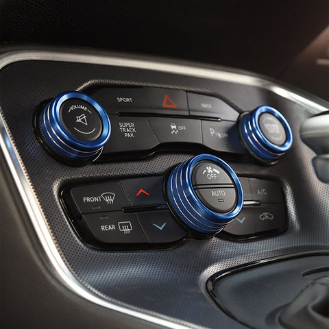 Engine Push Button Air Conditioner Switch Cover CD Knob Ring For Dodge Charger