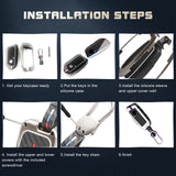 x xotic tech Heavy Zinc Alloy Key Fob Cover Compatible with BMW IX I5 X5 X6 X7 IX I7 5 7 Series 740i 760i 2023-2026, Full Protect Remote Metal Keys Holder Keychain with Carbon Fiber Pattern