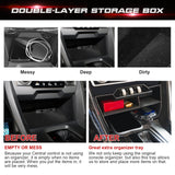 Inner Center Console Storage Organizer Box w/ USB Cable For Honda Civic 16-2021