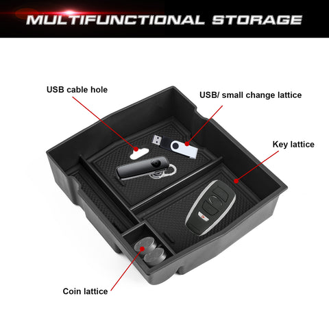 Armrest Box Insert Coin Holder Storage Organizer For Subaru Forester 2019-2023