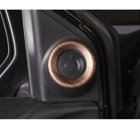 Peach Wood Grain Front Rear Audio Speaker Ring Cover Trim For Honda CR-V 17-2022