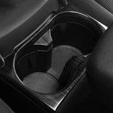 1X Black Titanium Interior Water Cup Holder Frame Cover For Mazda CX-5 2017-2021