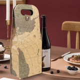 2-Bottle Leather Wine Tote Bag Protector Champagne Gift Bag with Handle For Gift