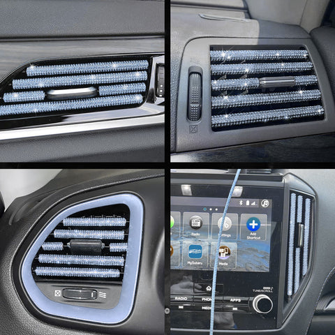 Car Interior Air Conditioner Outlet Decoration Stripes Cover Accessories 10 PCS