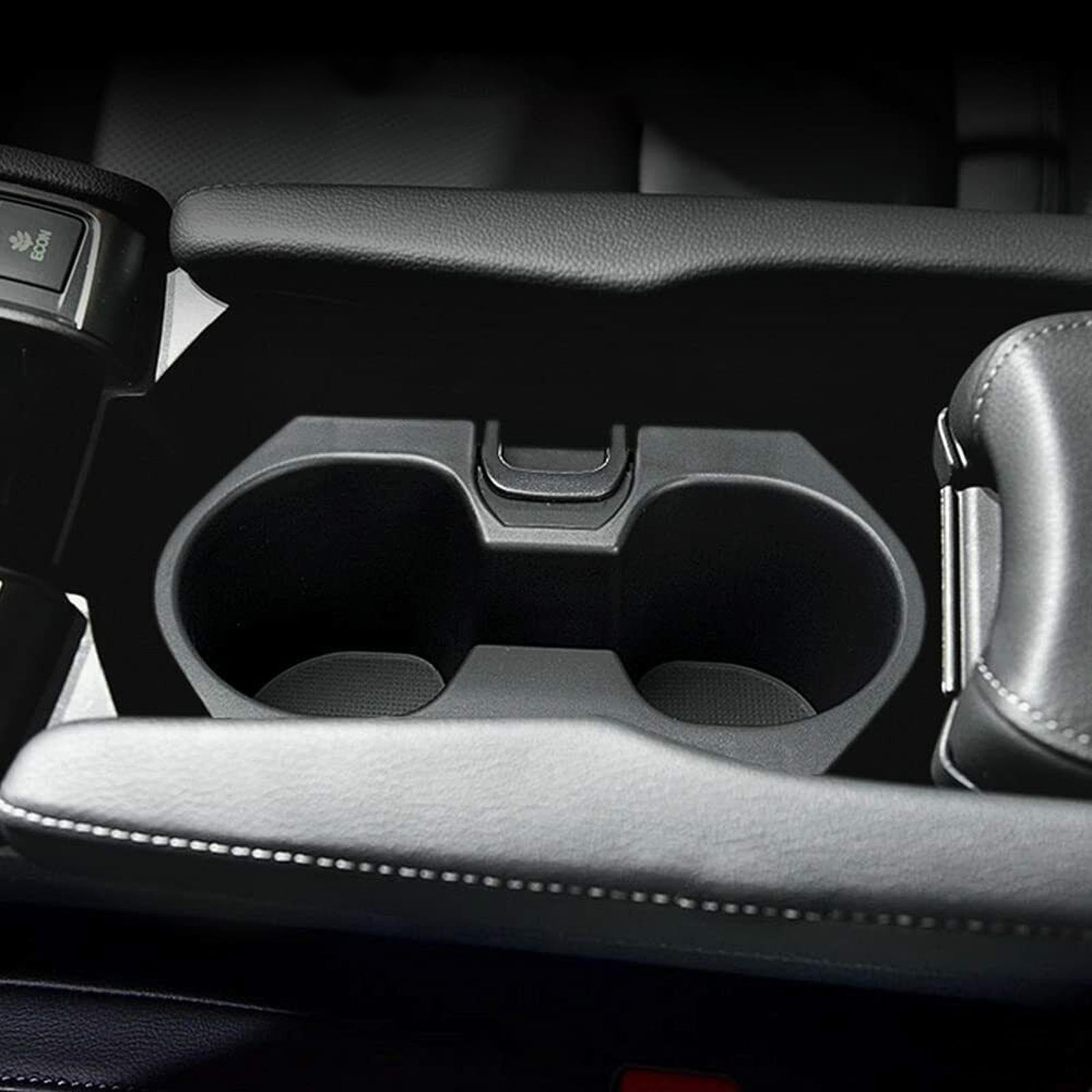 thumbnail interactive-video image 1 of Center Console Organizer For 2016-2021 Honda Civic – ABS Tray With USB Hole, Black 1 of 13