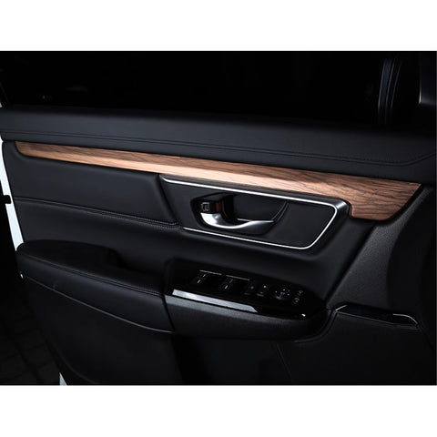 Set Peach Wood Style Side Door Panel Stripe Cover Trim For Honda CR-V 2017-2022