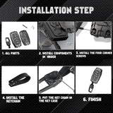 x xotic tech Mech Style Heavy Metal Key Fob Cover Compatible with Honda Civic, Accord, CR-V, HR-V, Pilot 2022–2026, Zinc Alloy Key Case Protector Shell Keychain