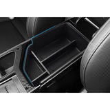 Armrest Insert Storage Box Coin Slot Organizer w/Black Anti-slip Pad For Kia EV6 2022+