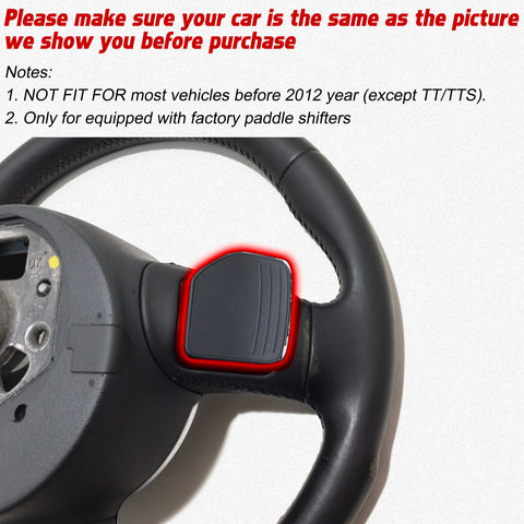 Gun Metal Gray Aluminum Paddle Shifter Extension For Audi A3 A4 A5 A6 A7 Q3 Q5