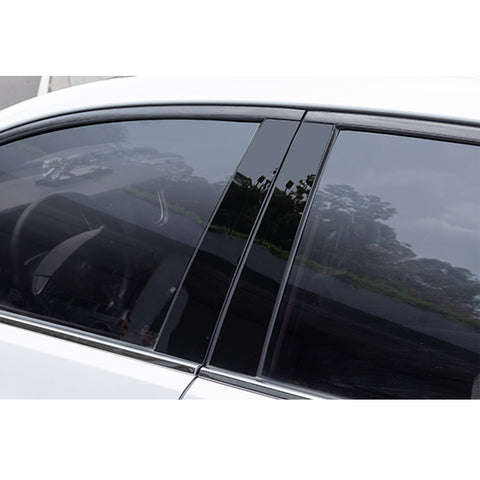 For Volkswagen Passat 2011-19 8PCS Black Pillar Posts Door Trim Piano Cover Kit